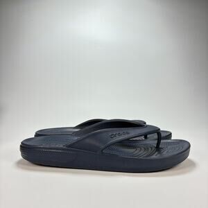 Crocs Classic II Navy Blue Lightweight Casual Flip Flops Sandals Men's Size 10